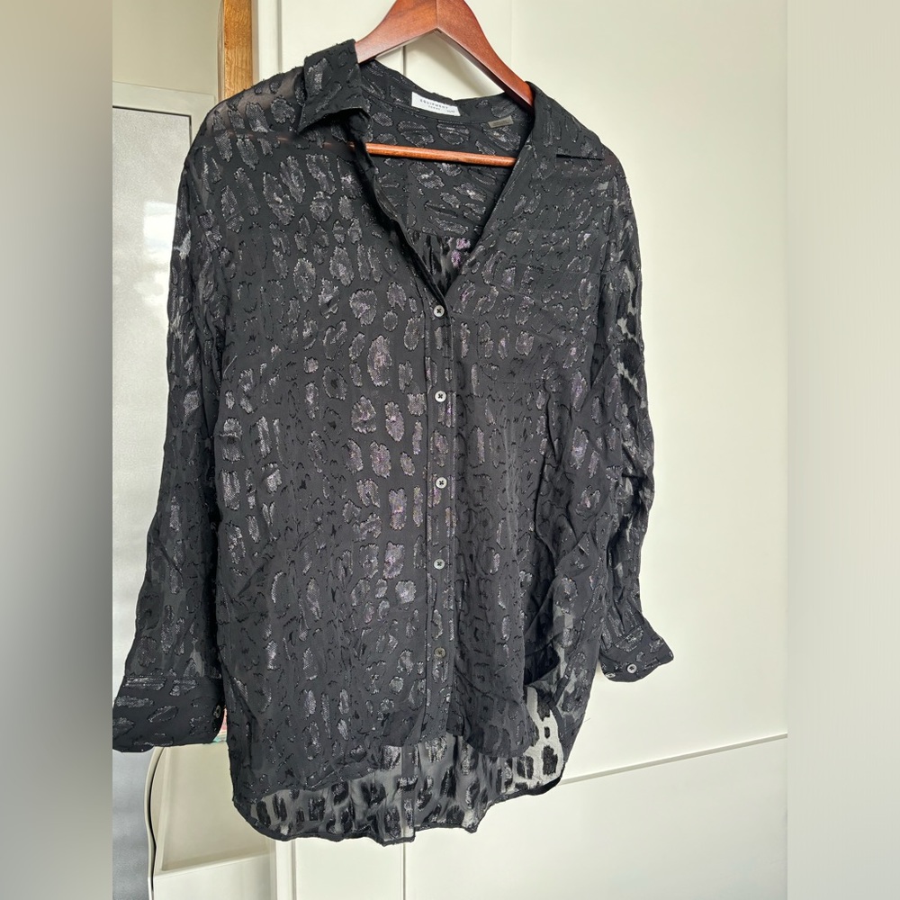 Equipment Daddy sparkle leopard print shirt